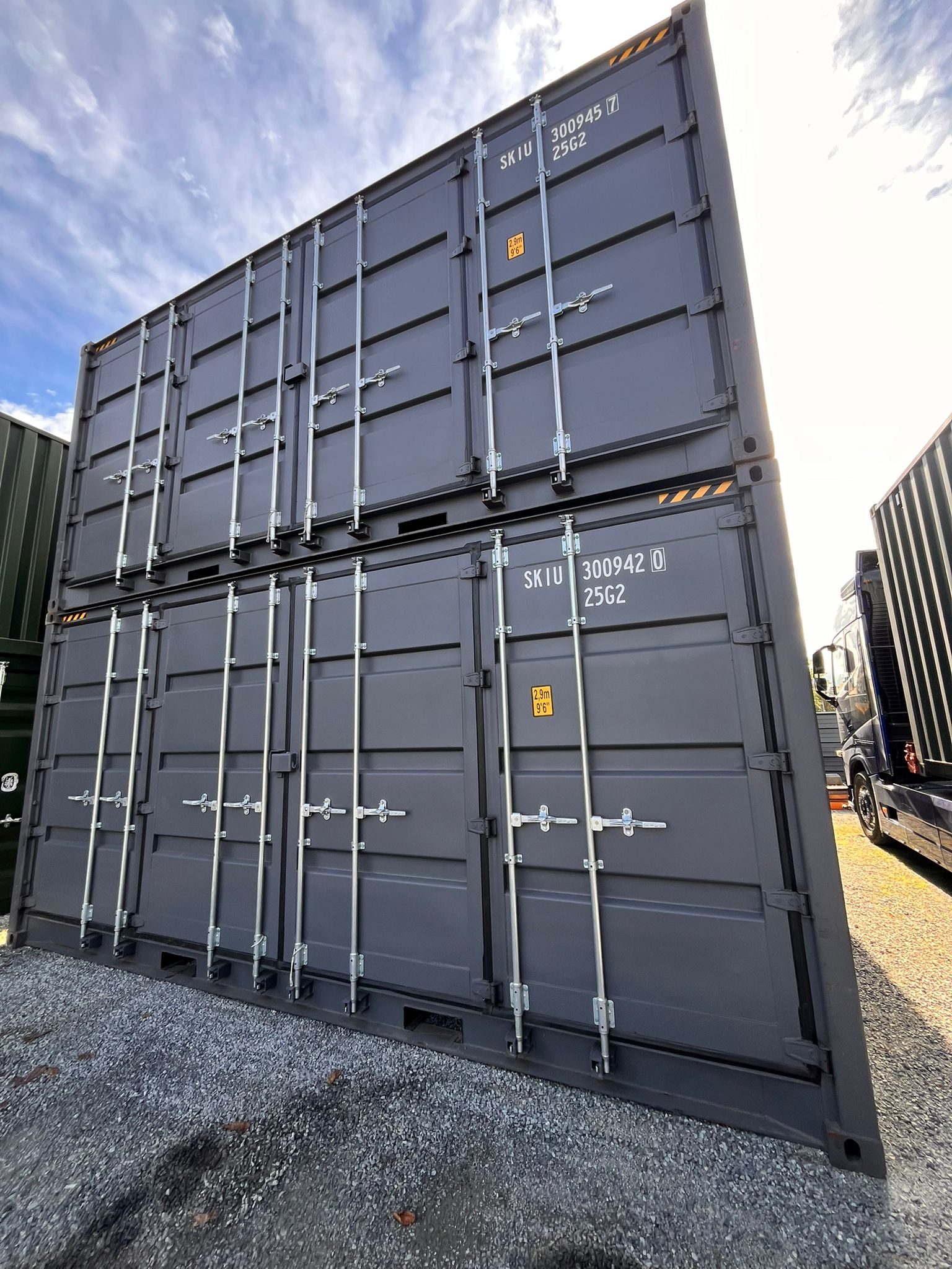 20-Fuß-High-Cube-Side-Door-Container mit Kennzeichnung 2,90 m Außenhöhe